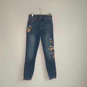 Abercrombie Embroidered Skinny Jeans